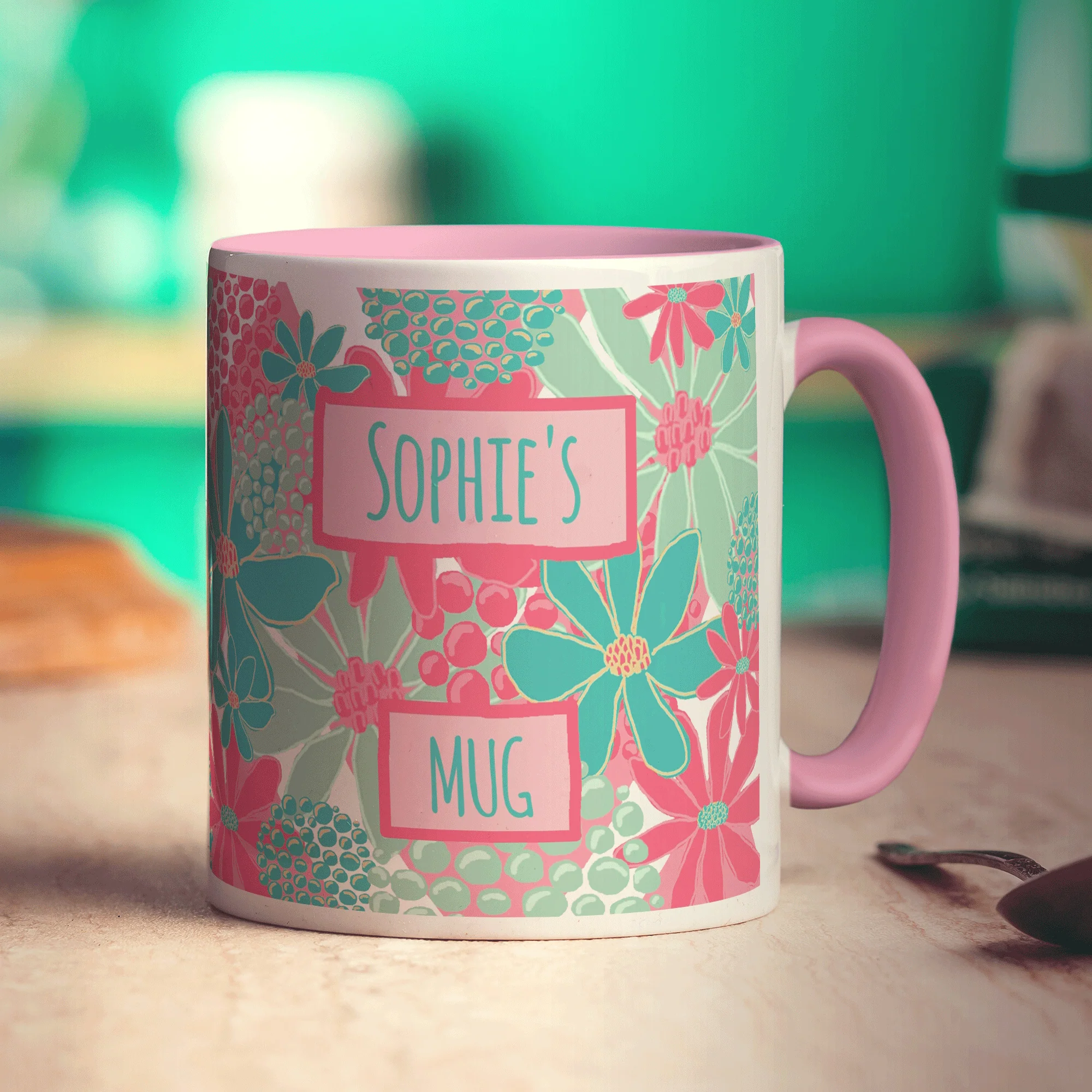 Pretty Floral Name Mug by Sophie Rawlings - Image 7