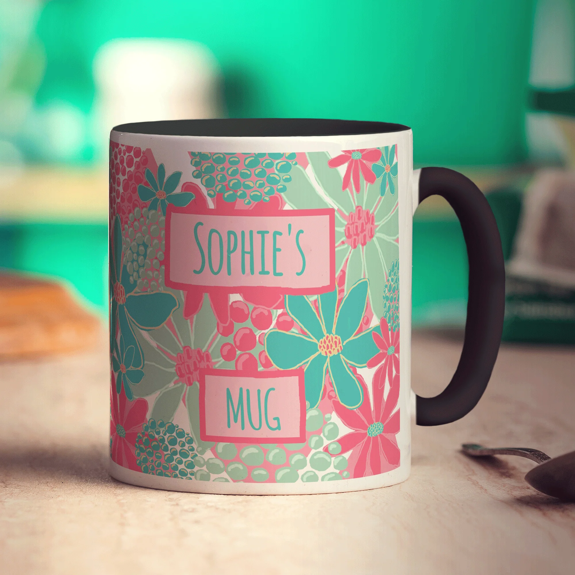 Pretty Floral Name Mug by Sophie Rawlings - Image 8