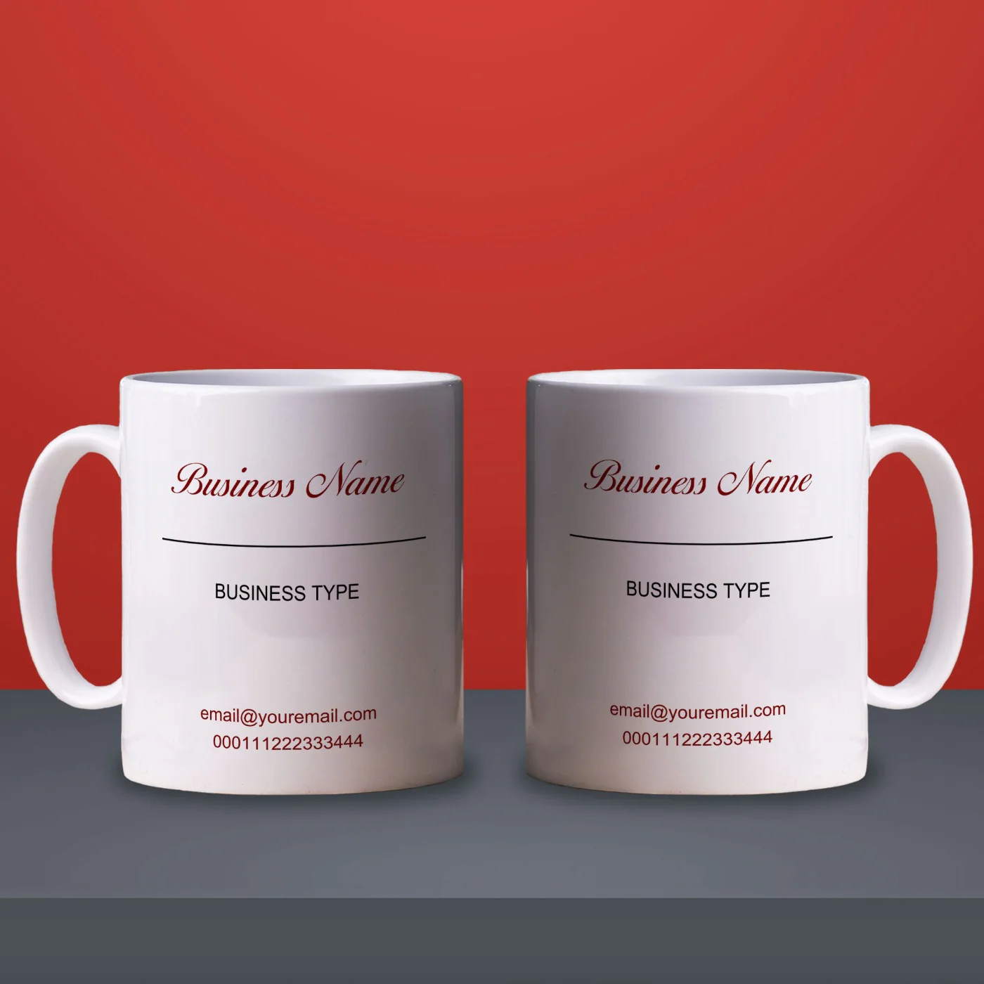 Promotional Mug with Fancy Type