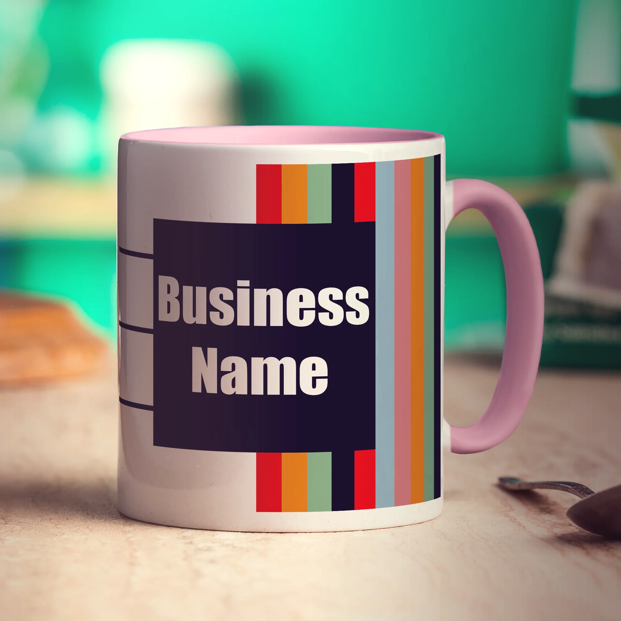 Promotional Mug with Funky Stripes - Image 9