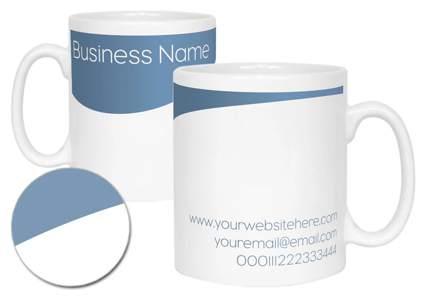 Promotional Mug with Wave Design - Image 2