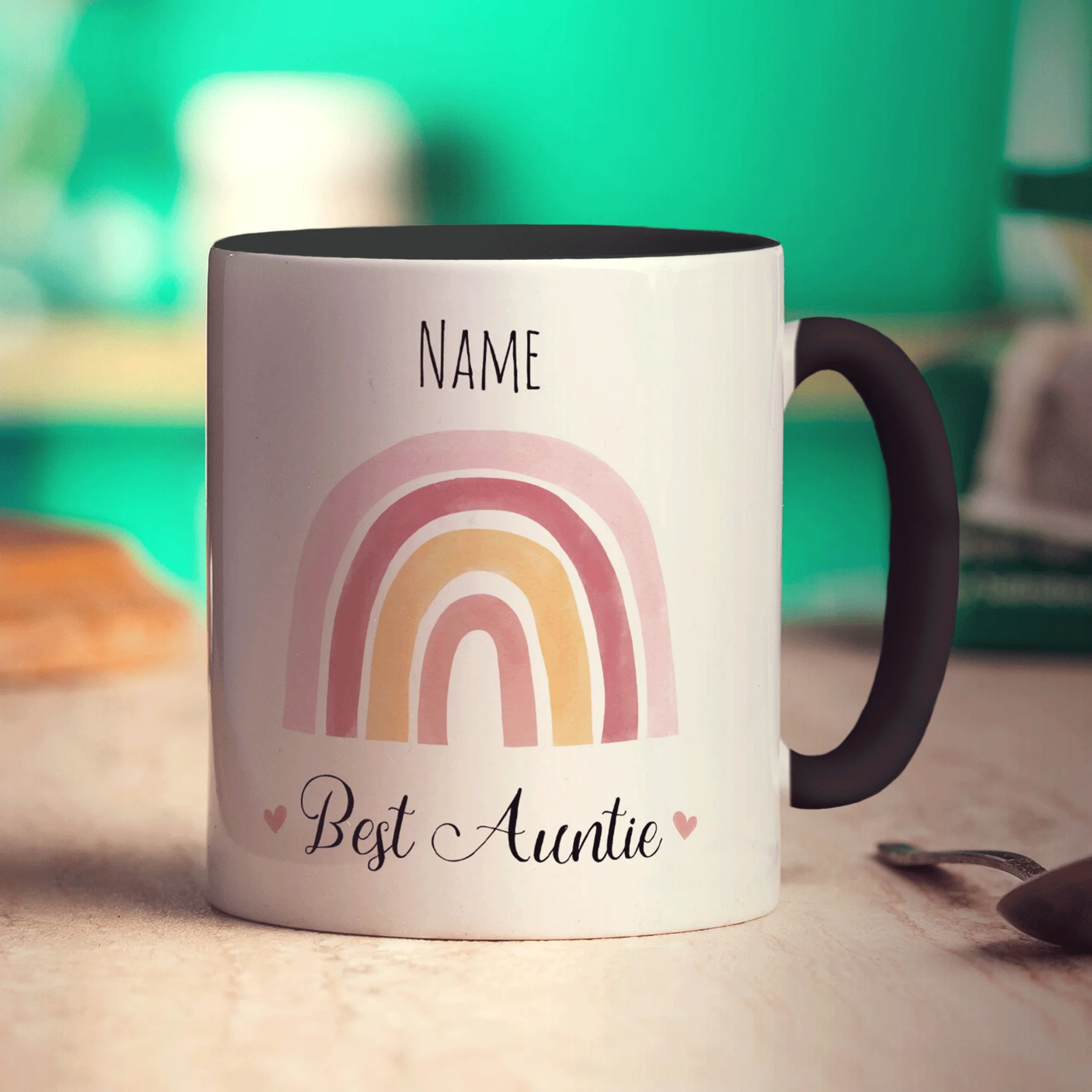 Rainbow Best Auntie Personalised Name Mug - Image 10