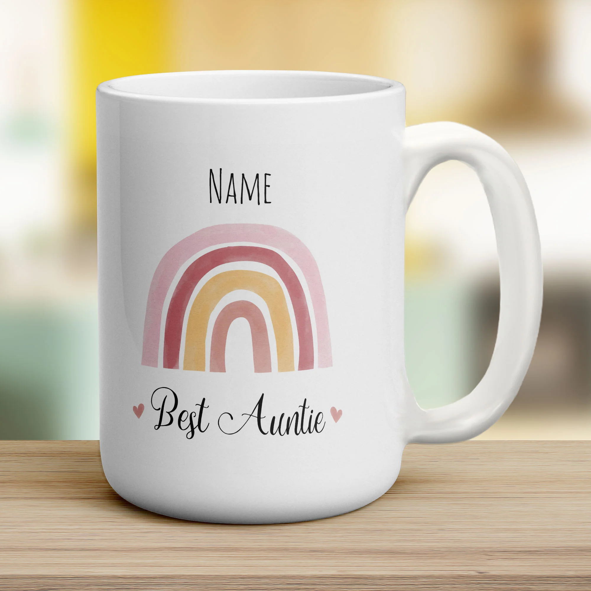 Rainbow Best Auntie Personalised Name Mug - Image 12