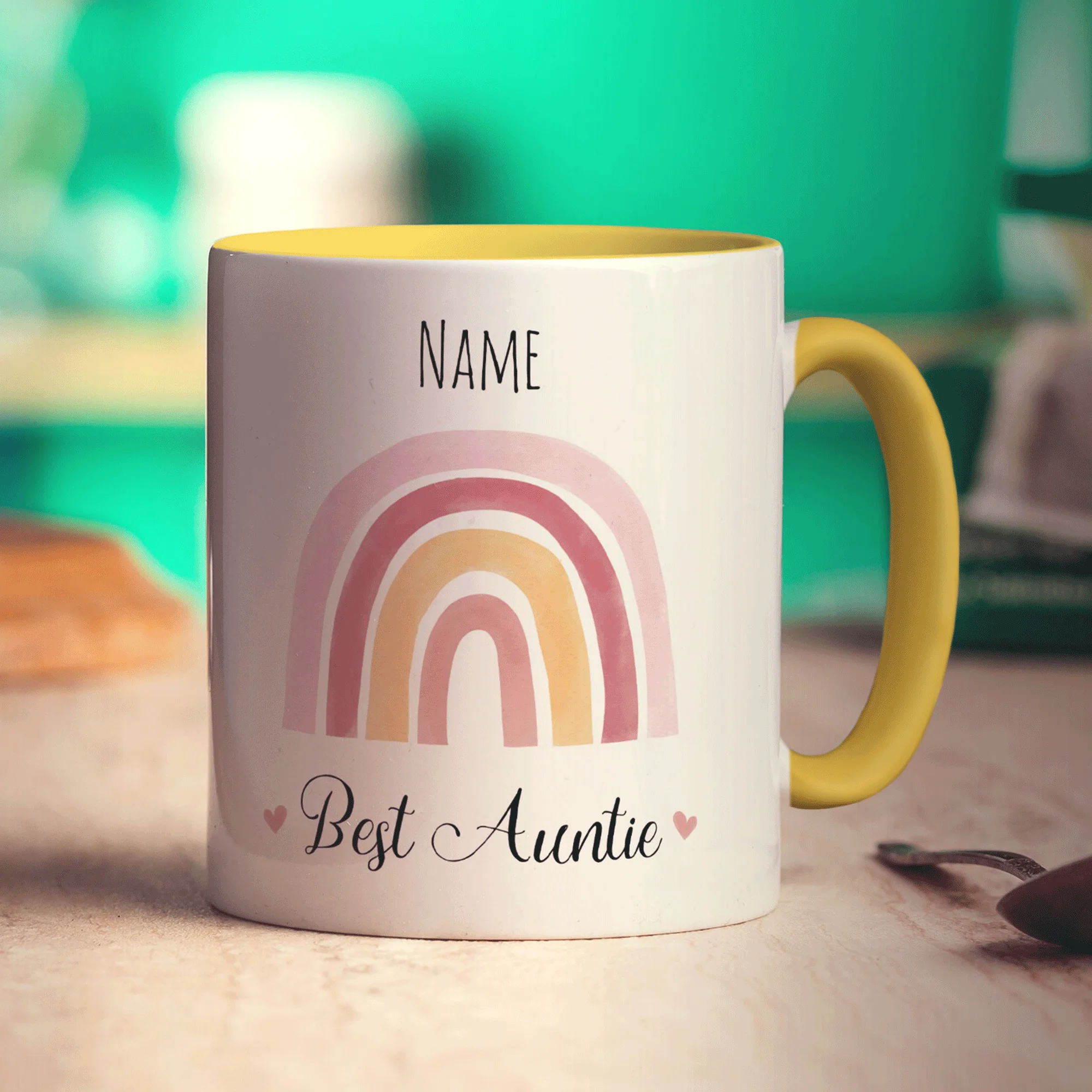 Rainbow Best Auntie Personalised Name Mug - Image 5