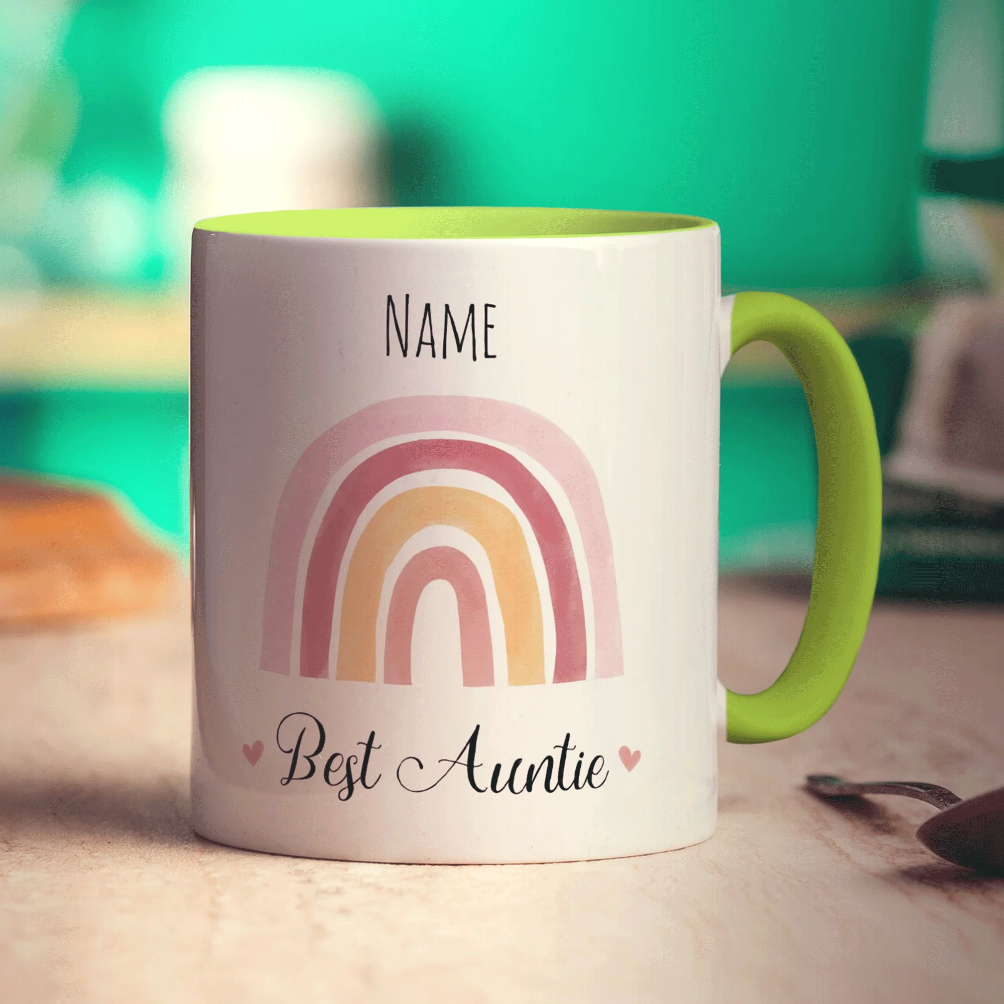 Rainbow Best Auntie Personalised Name Mug - Image 7