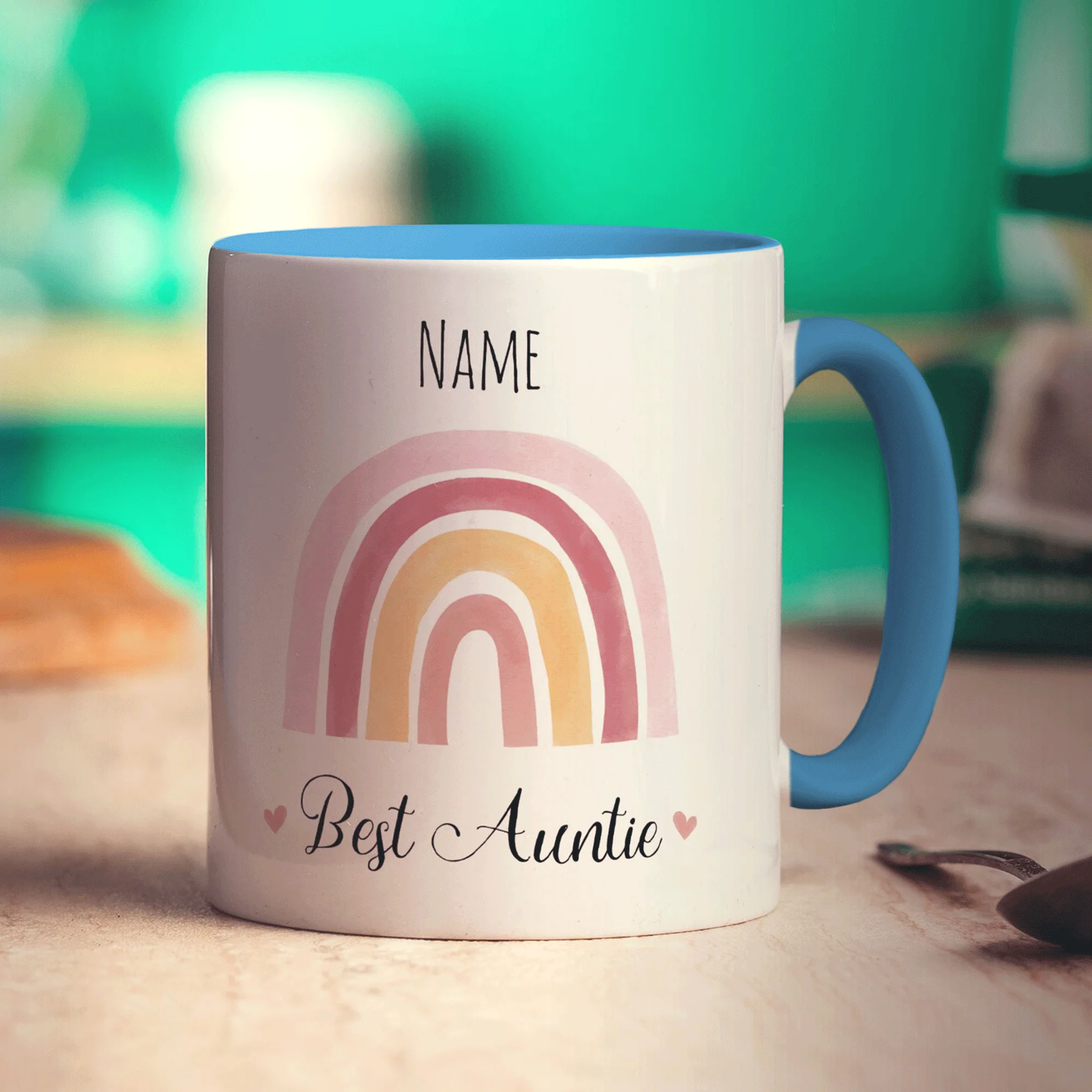 Rainbow Best Auntie Personalised Name Mug - Image 8