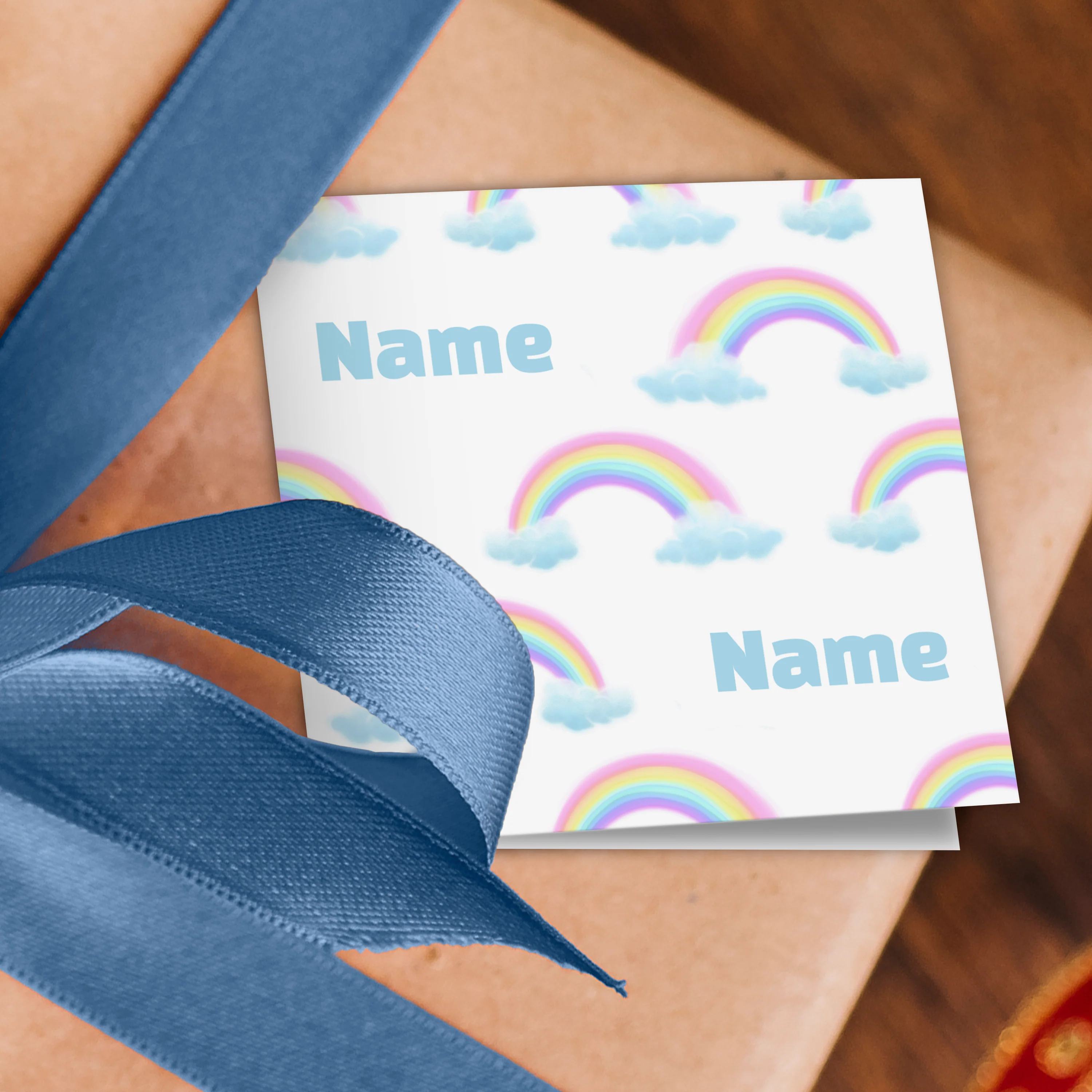 Rainbow Name Wrapping Paper - Image 3
