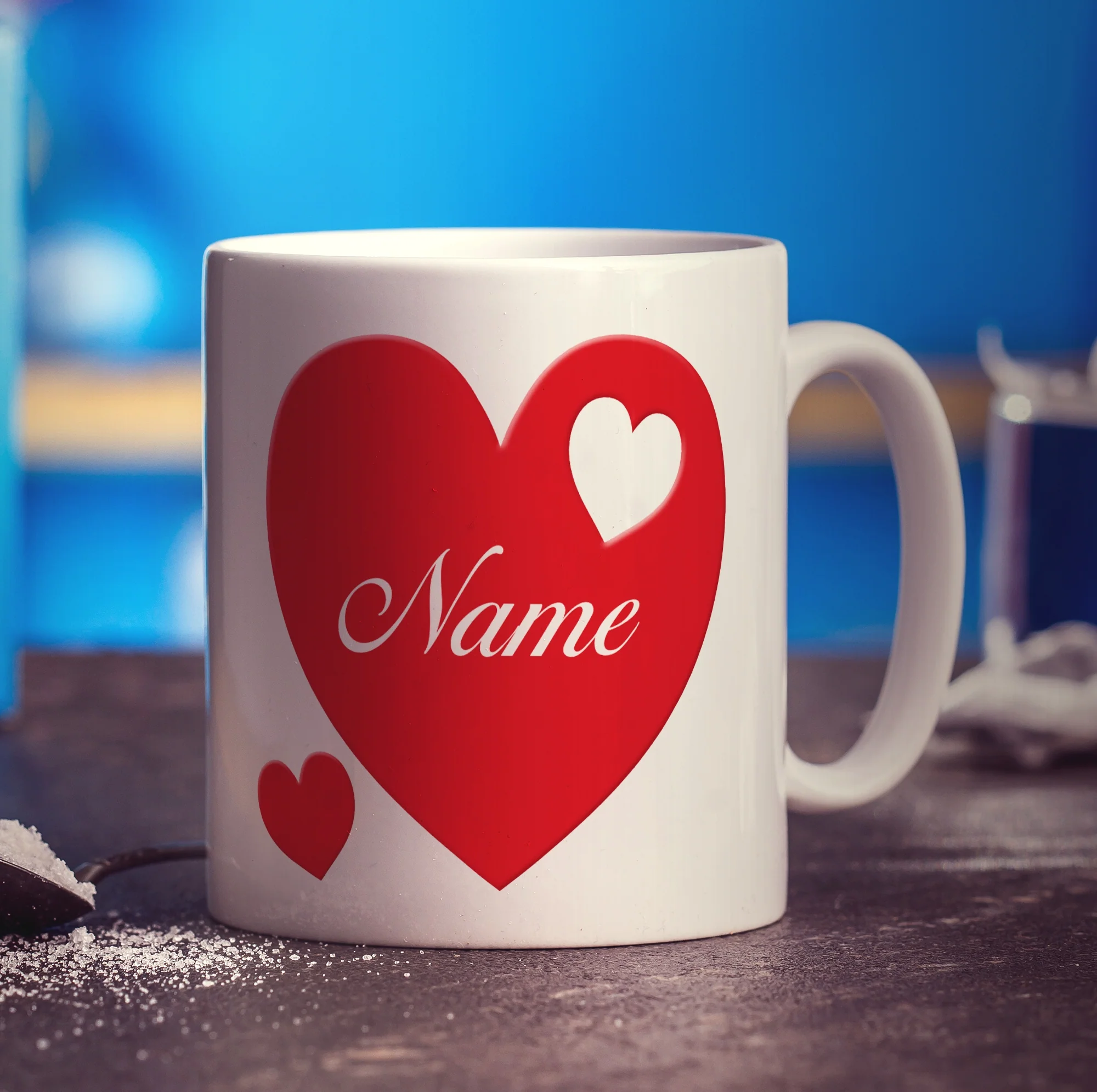 Red Heart Name Mug - Image 2