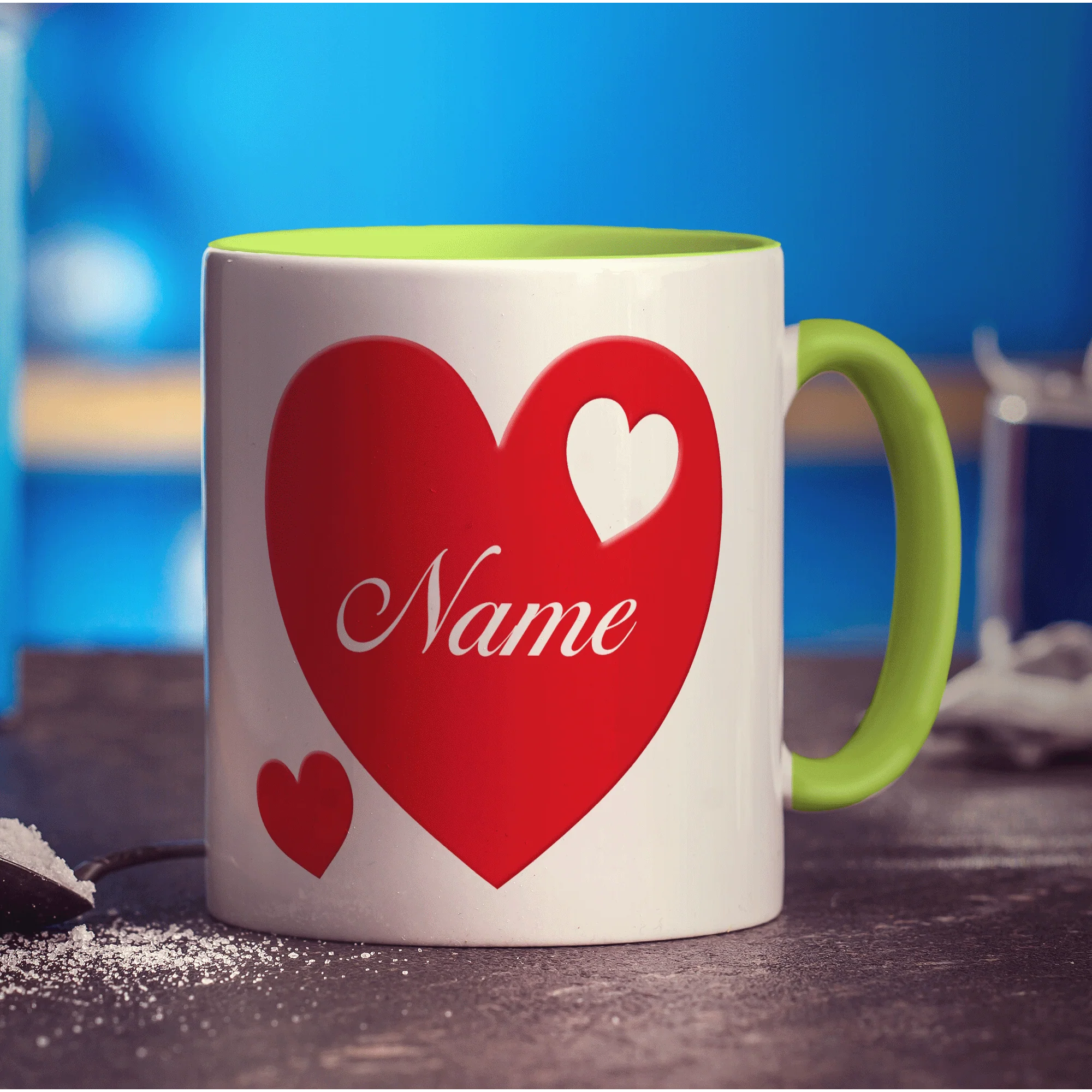 Red Heart Name Mug - Image 5