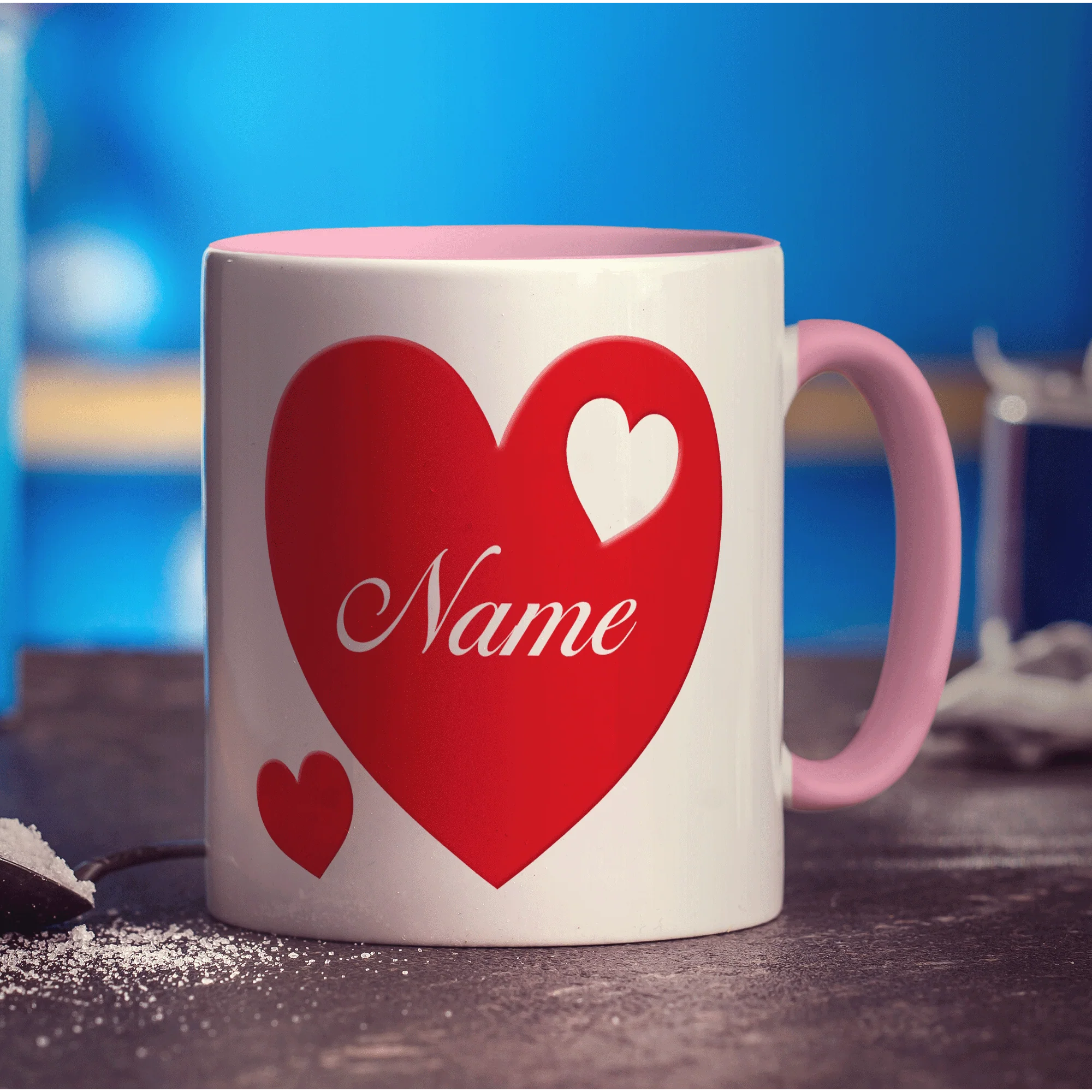 Red Heart Name Mug - Image 7