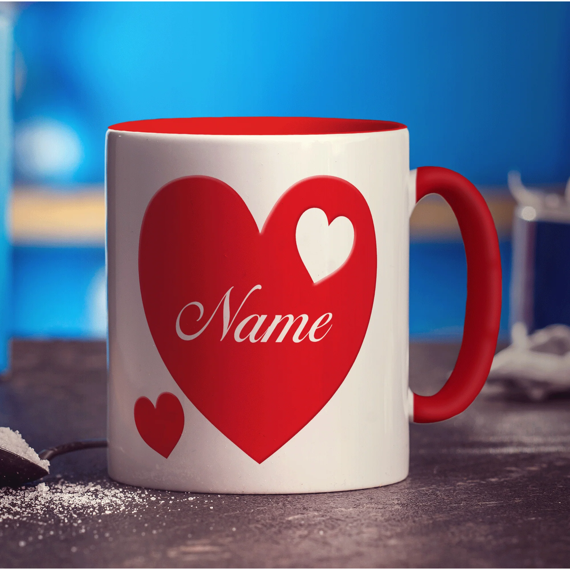 Red Heart Name Mug - Image 9