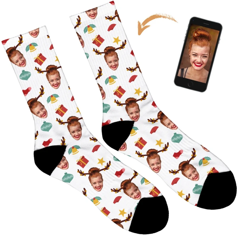 Reindeer Personalised Christmas Socks - Image 13
