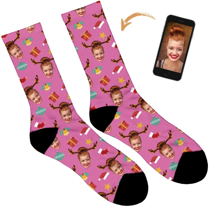 Reindeer Personalised Christmas Socks - Image 52