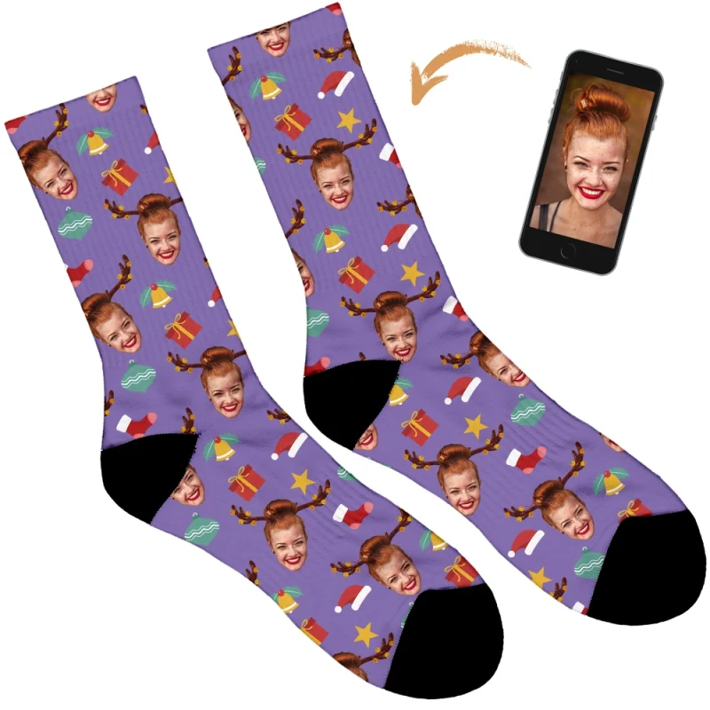 Reindeer Personalised Christmas Socks - Image 70