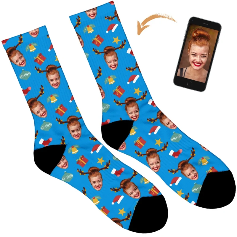 Reindeer Personalised Christmas Socks - Image 82