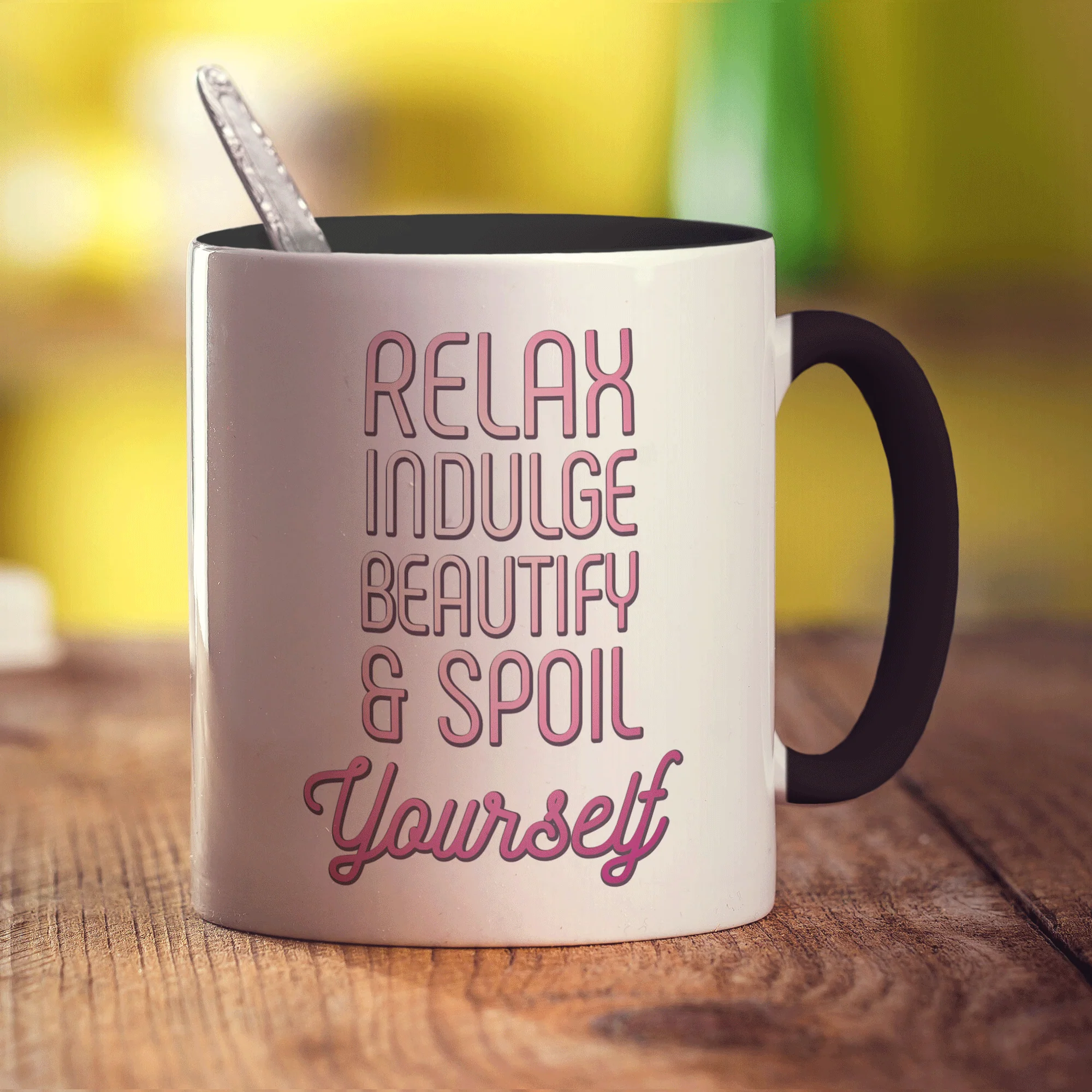 Relax Indulge Beautify & Spoil Yourself Mug - Image 10