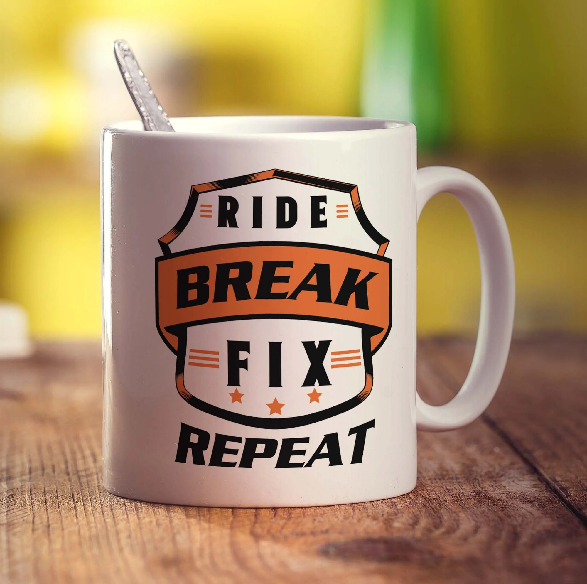 Ride, Break, Fix, Repeat Mug - Image 3