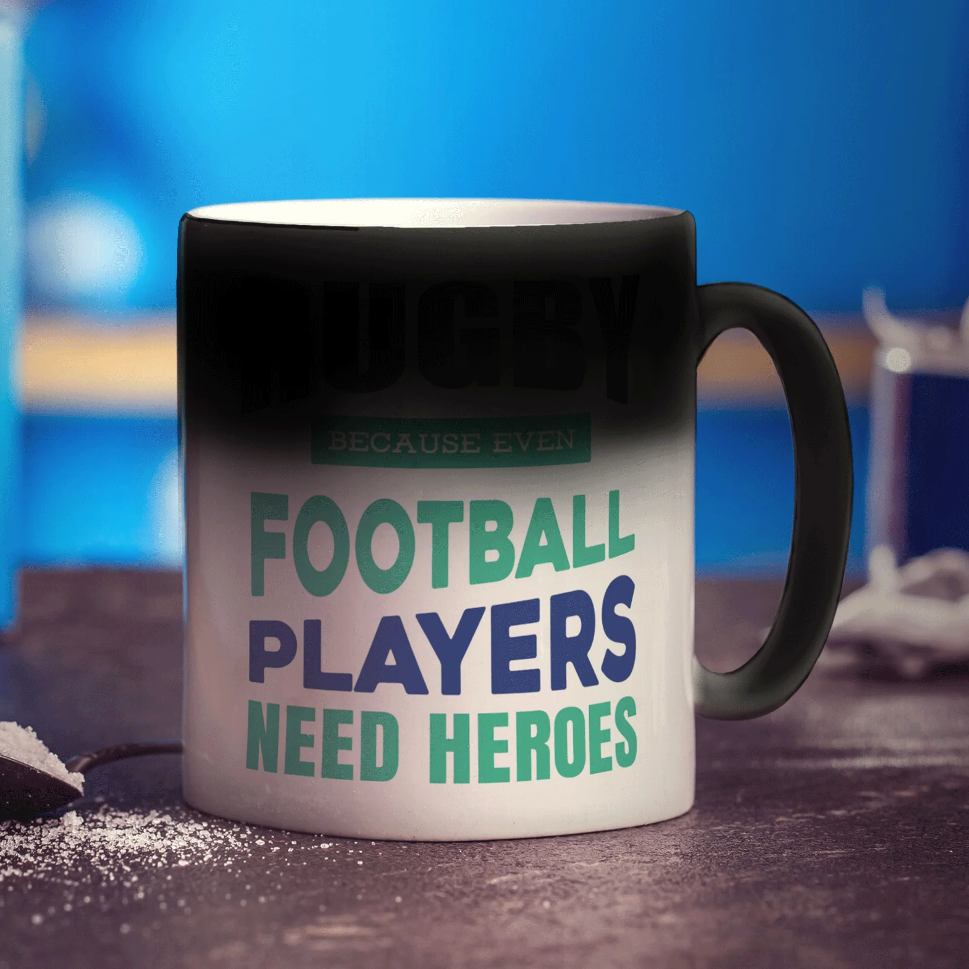 Rugby Because Even Football Players Need Heroes Mug - Image 8