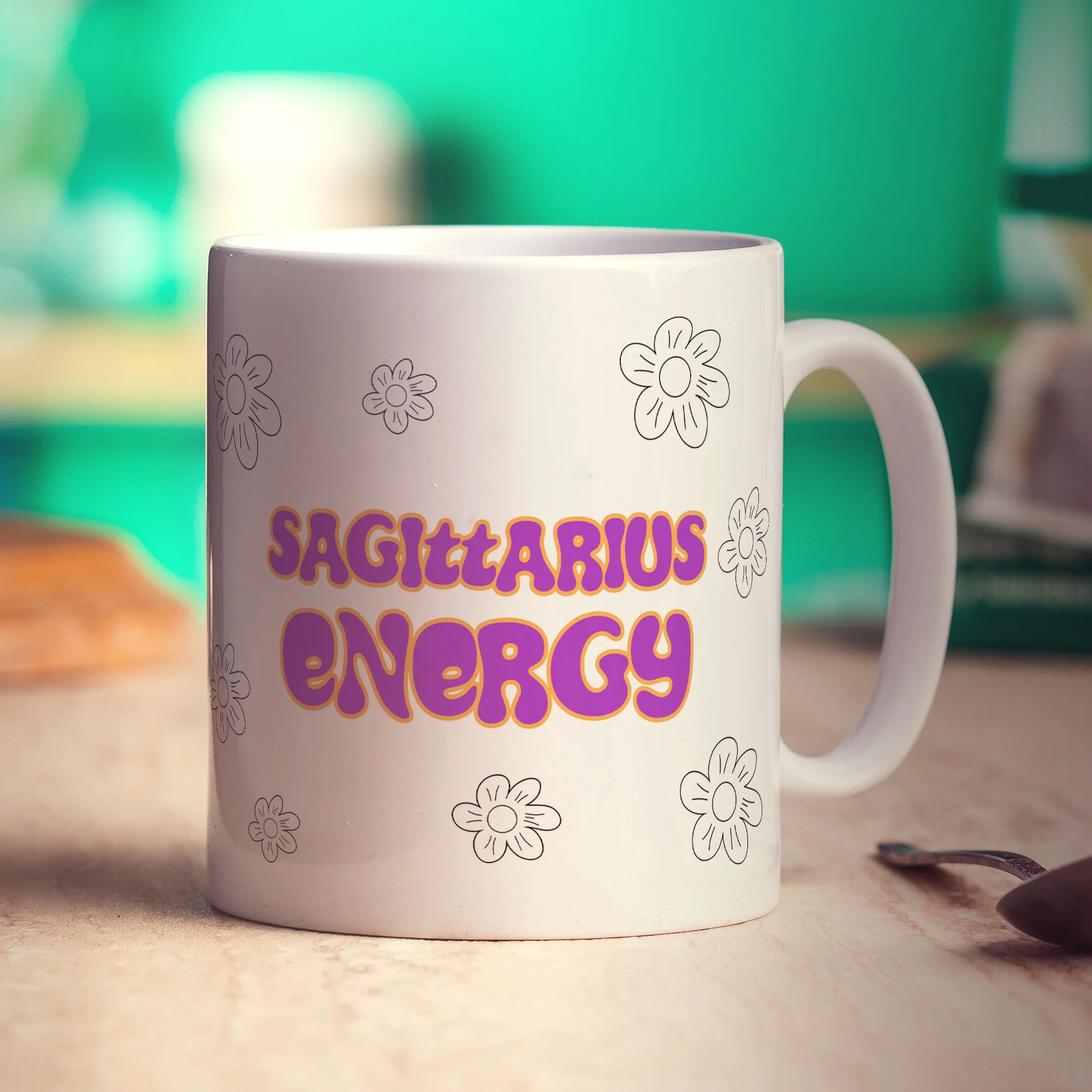 Sagittarius Energy Star Sign Mug - Image 3