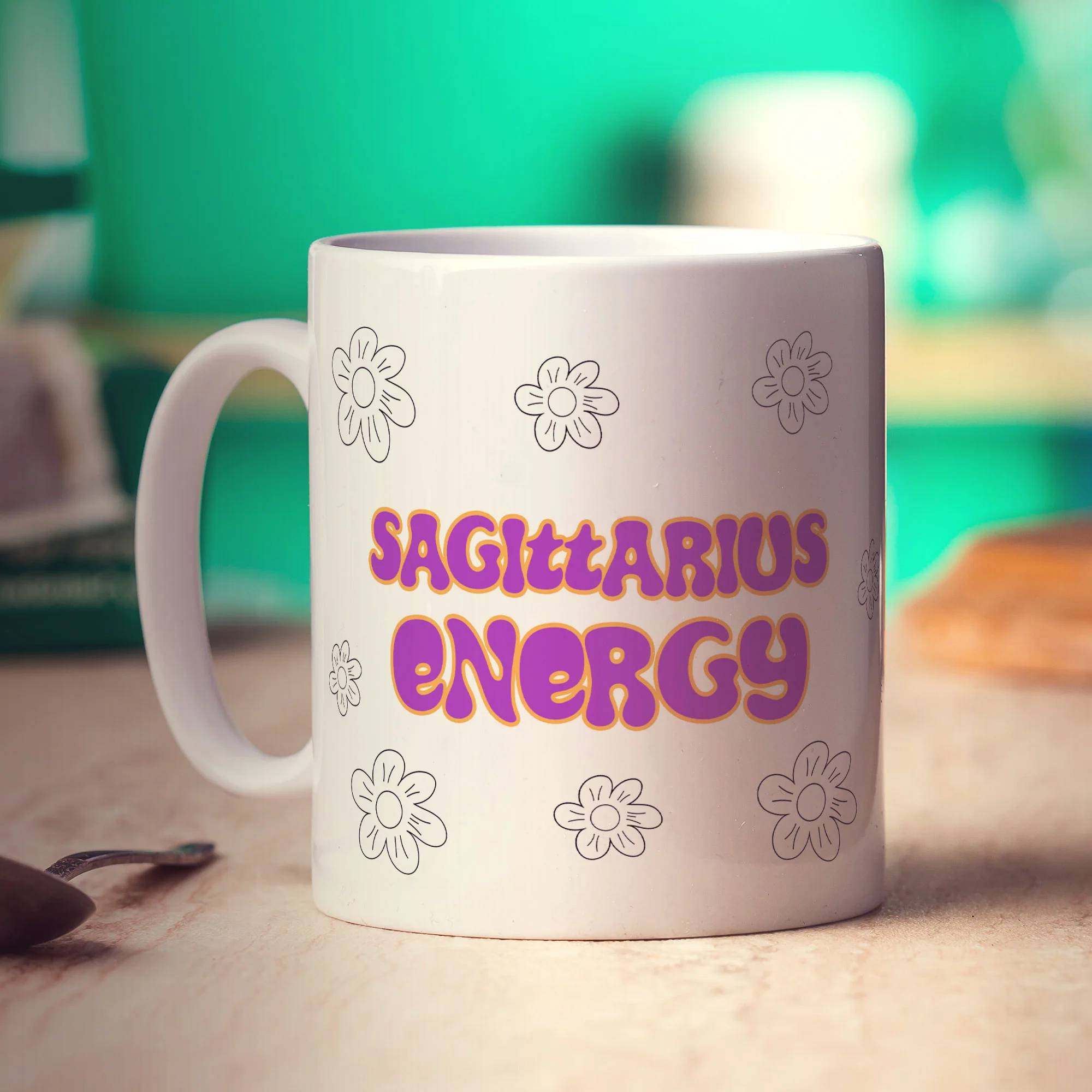 Sagittarius Energy Star Sign Mug - Image 4