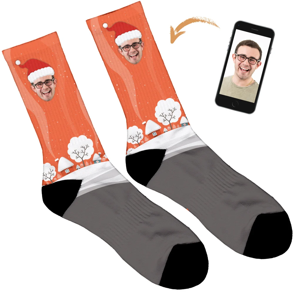 Santa Hat Christmas Socks