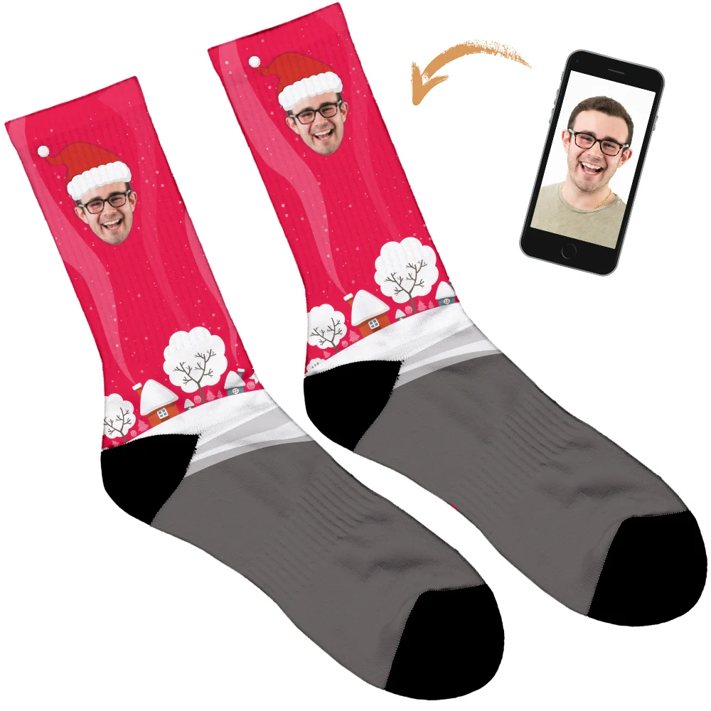 Santa Hat Christmas Socks - Image 2
