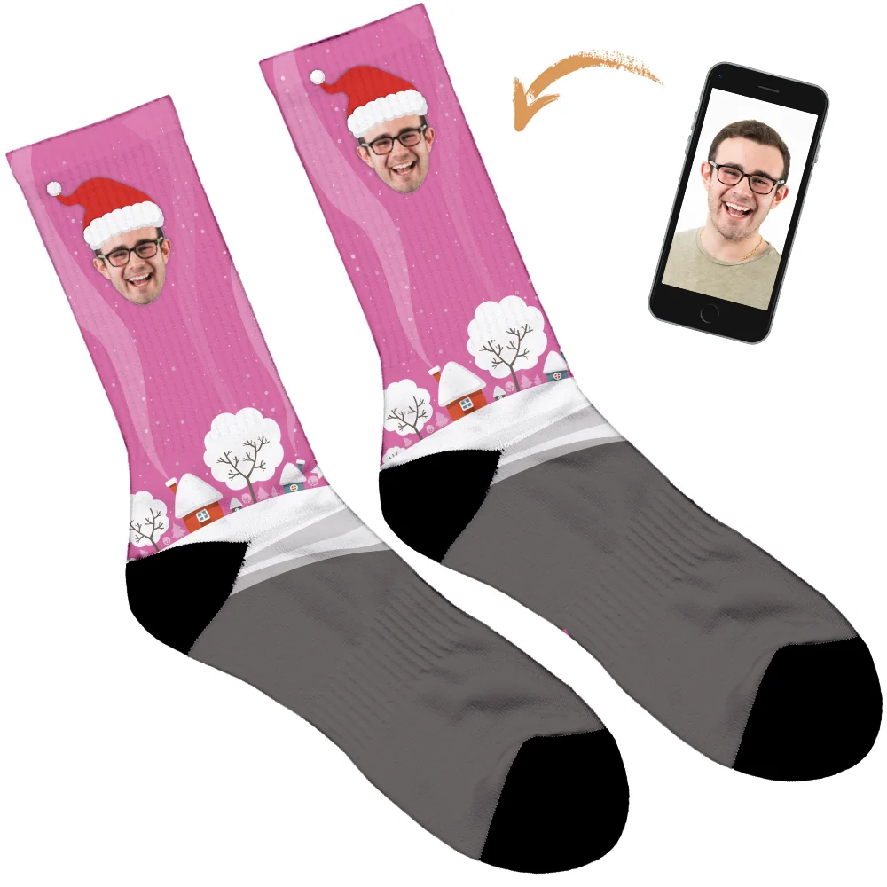 Santa Hat Christmas Socks - Image 4
