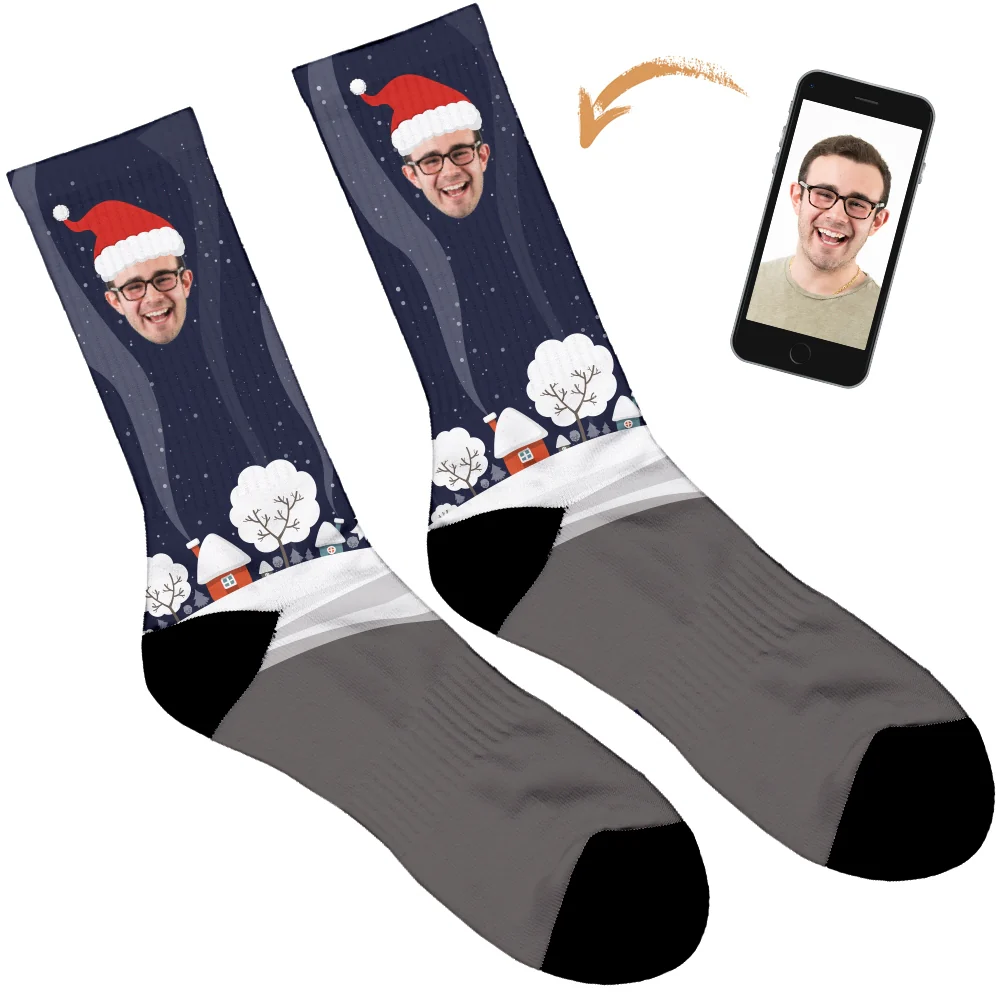 Santa Hat Christmas Socks - Image 5