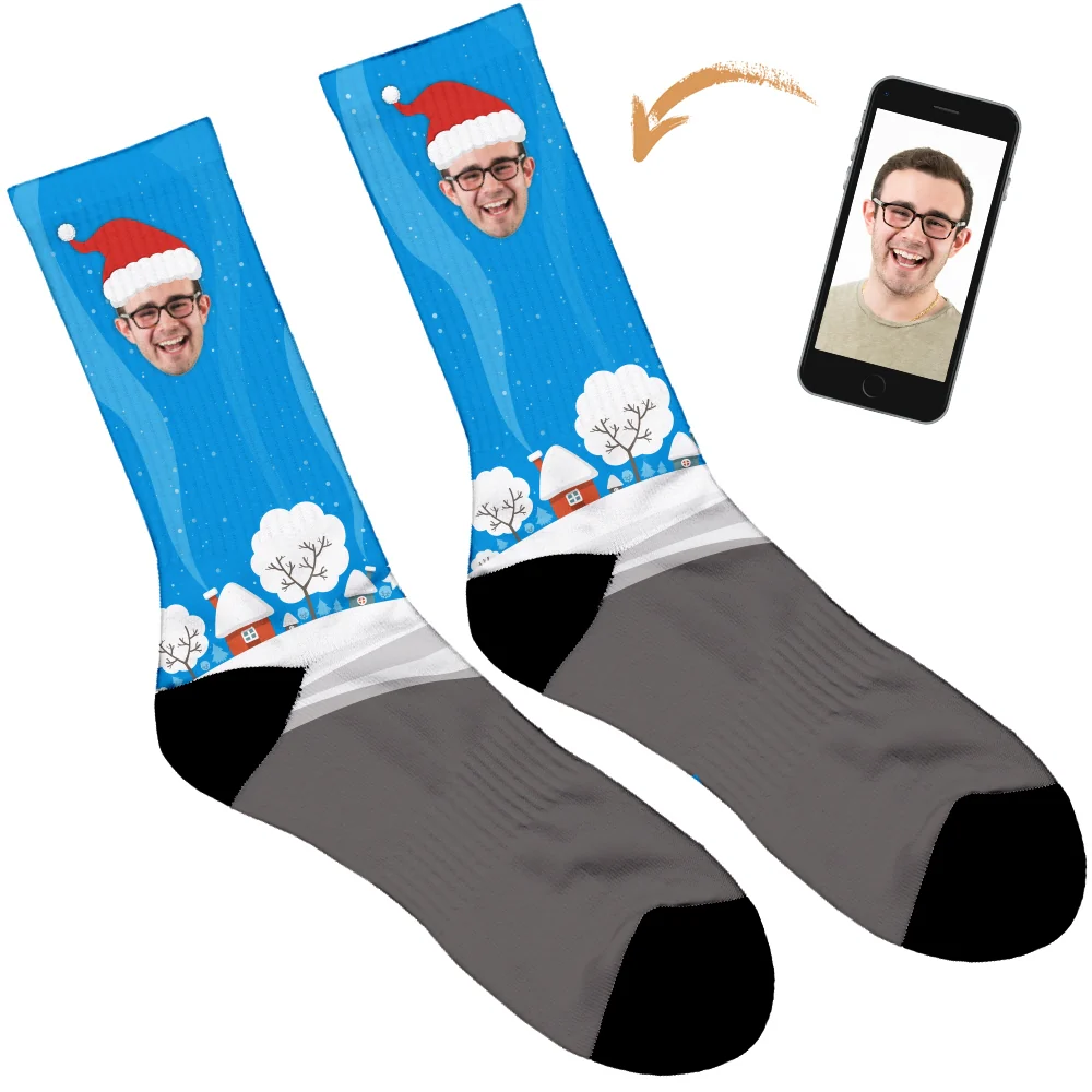Santa Hat Christmas Socks - Image 6