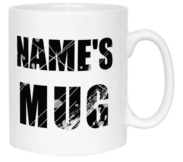 Scratched Text Name Mug - Image 3