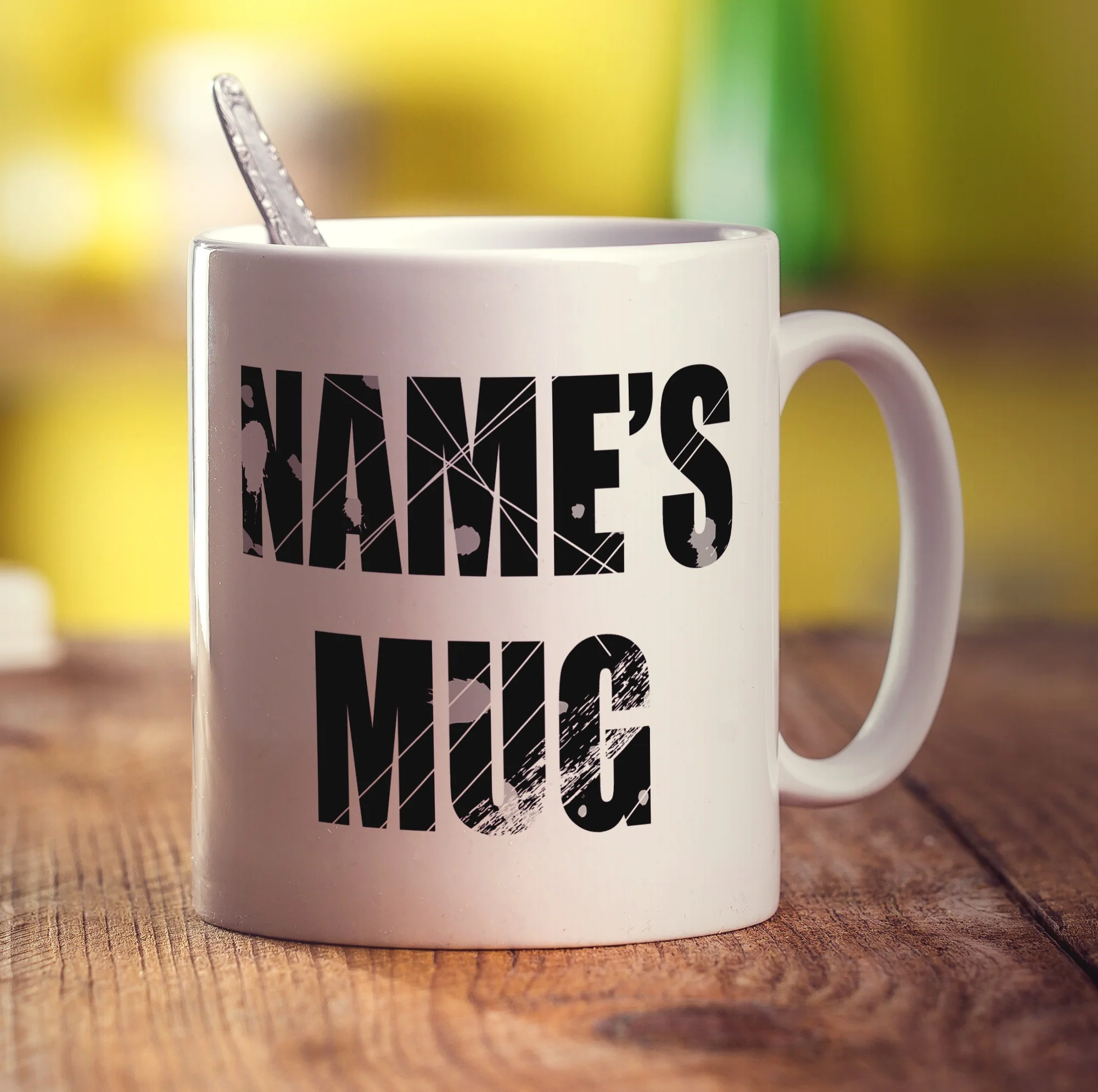 Scratched Text Name Mug - Image 4