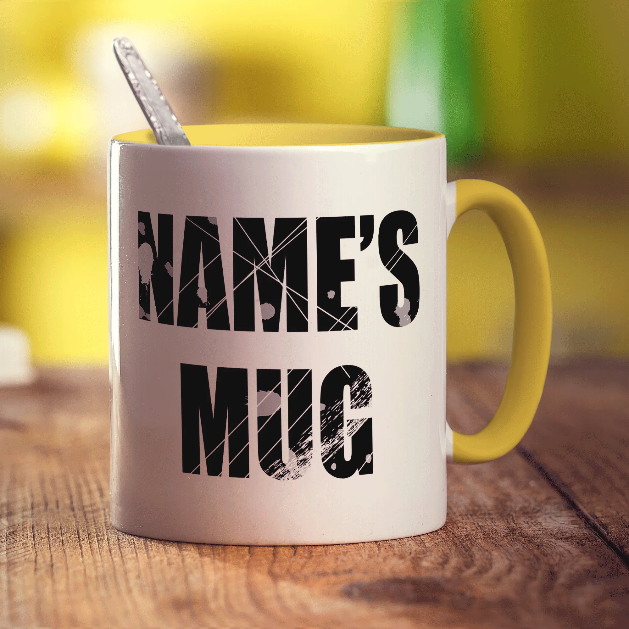 Scratched Text Name Mug - Image 7