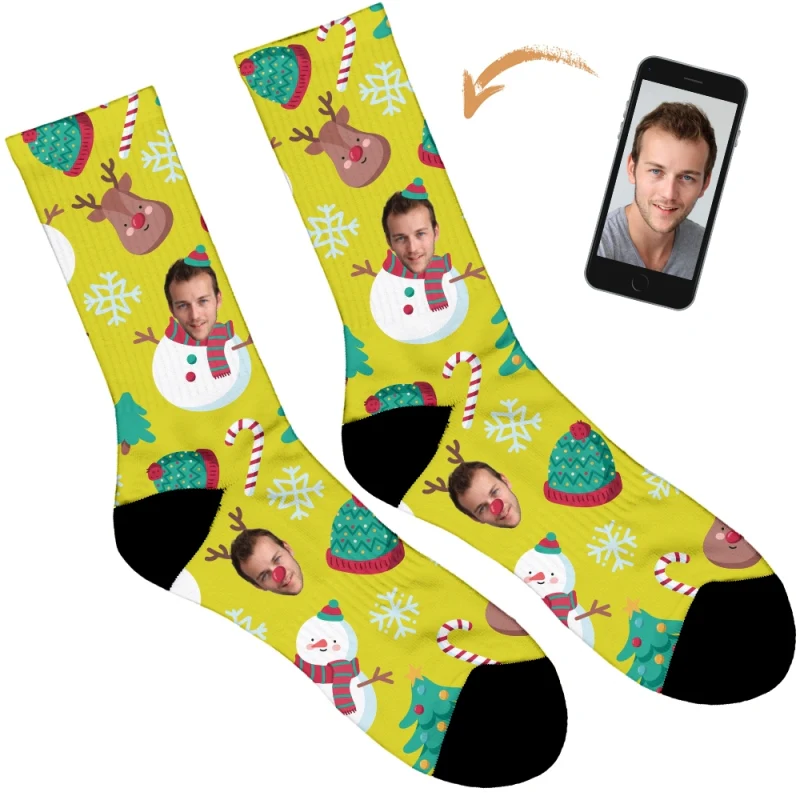 Snowman Personalised Christmas Socks - Image 14