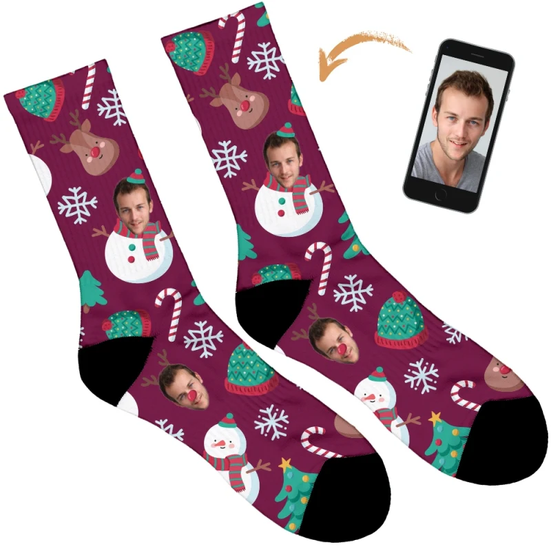 Snowman Personalised Christmas Socks - Image 21