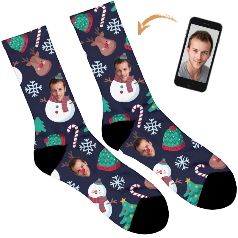 Snowman Personalised Christmas Socks - Image 30