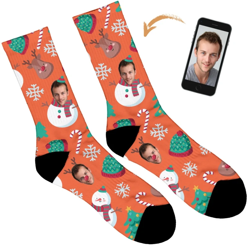 Snowman Personalised Christmas Socks - Image 33