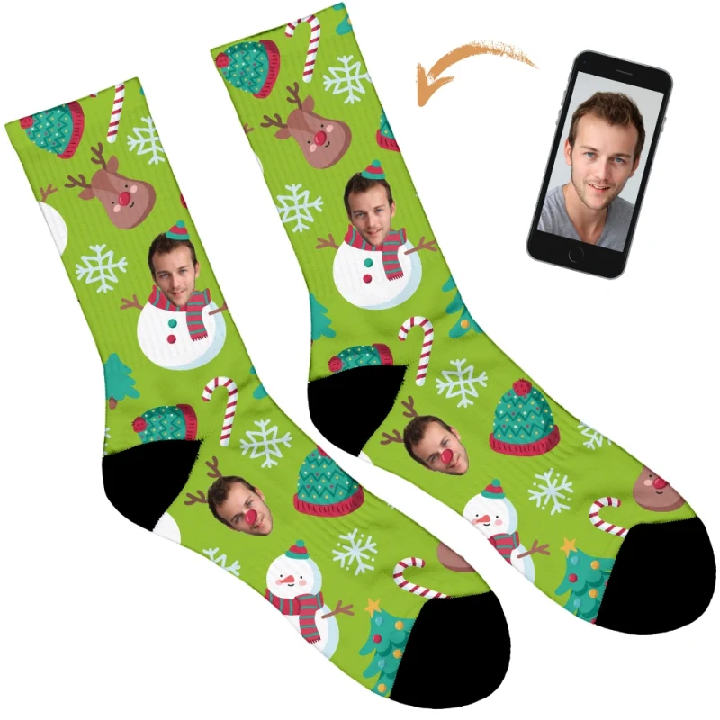 Snowman Personalised Christmas Socks - Image 35