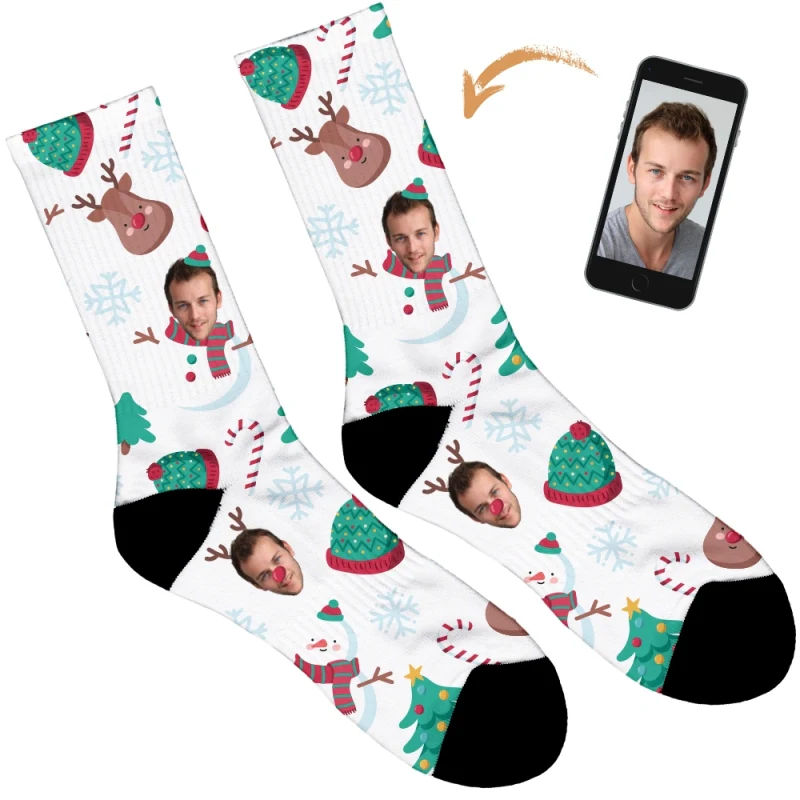 Snowman Personalised Christmas Socks - Image 6