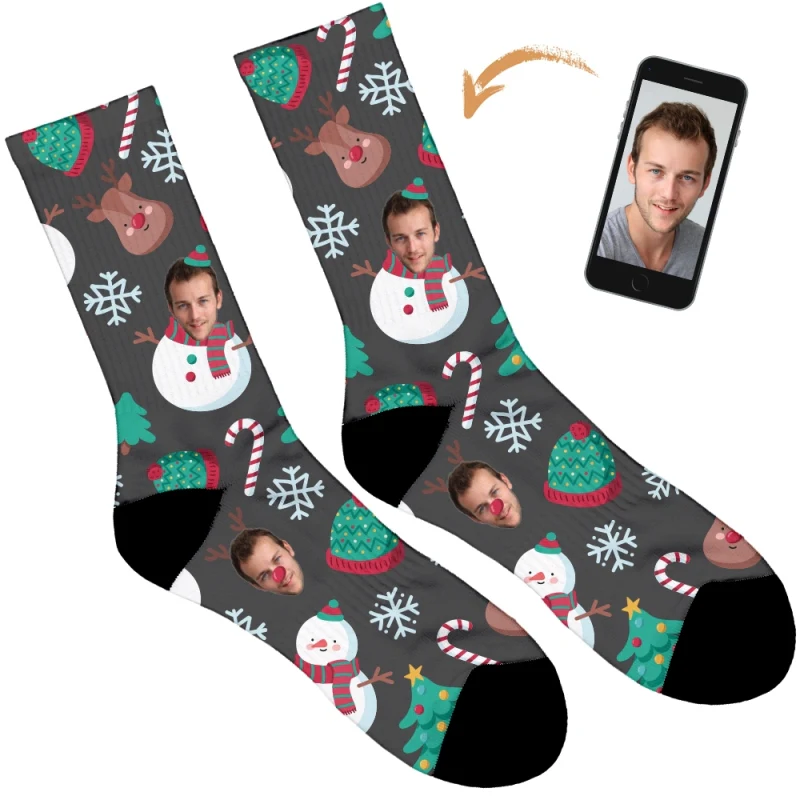 Snowman Personalised Christmas Socks - Image 8