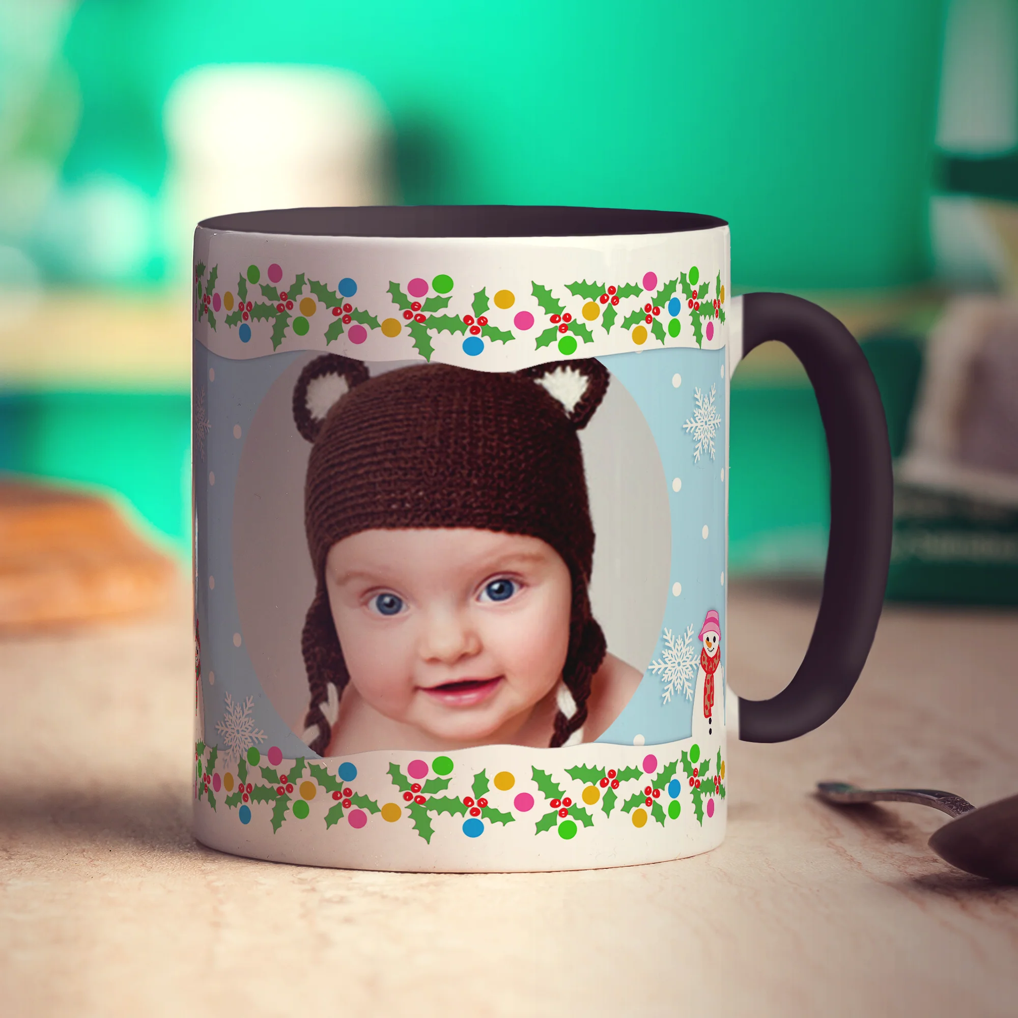 Snowmen Personalised Photo Mug - Image 10