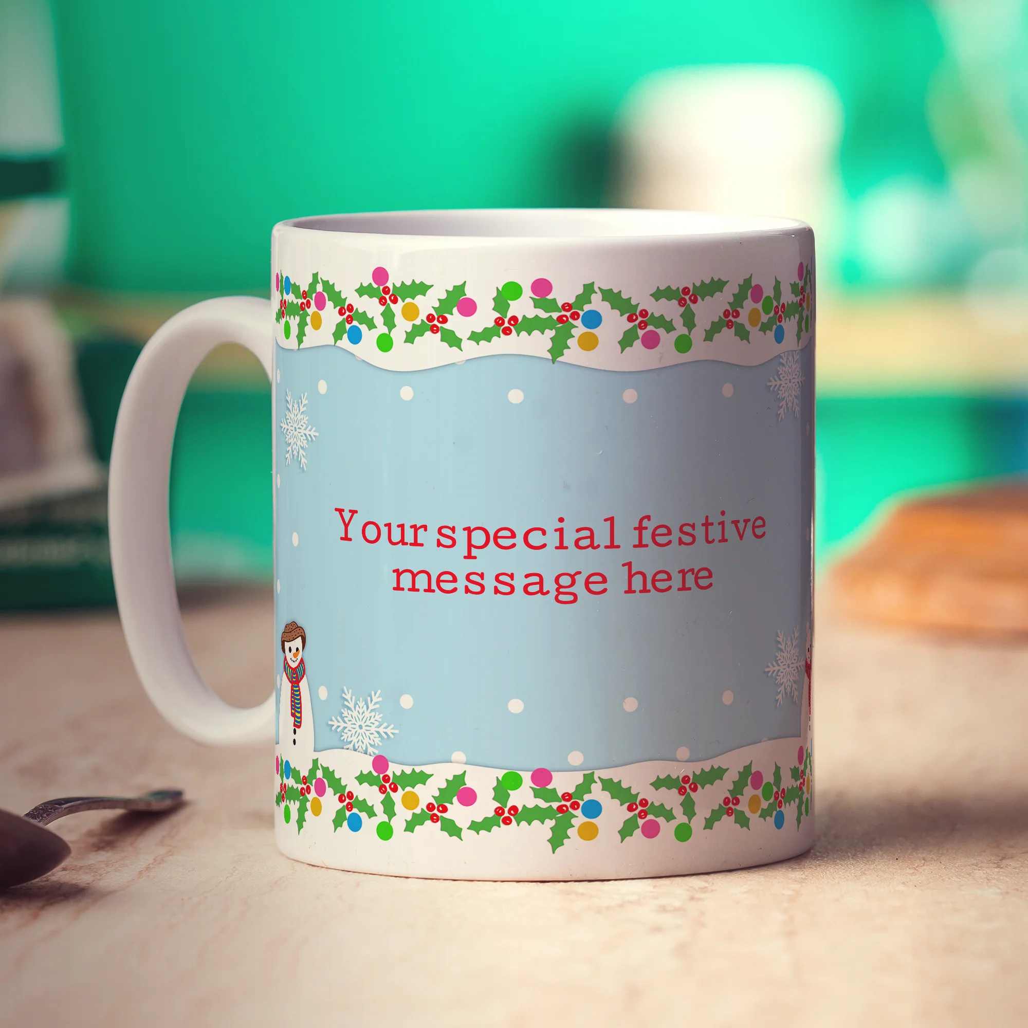 Snowmen Personalised Photo Mug - Image 2