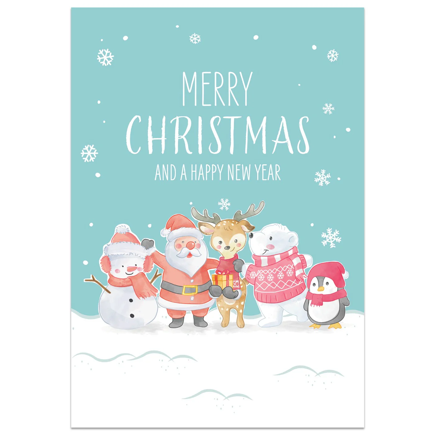 Snowy Friends Christmas Card