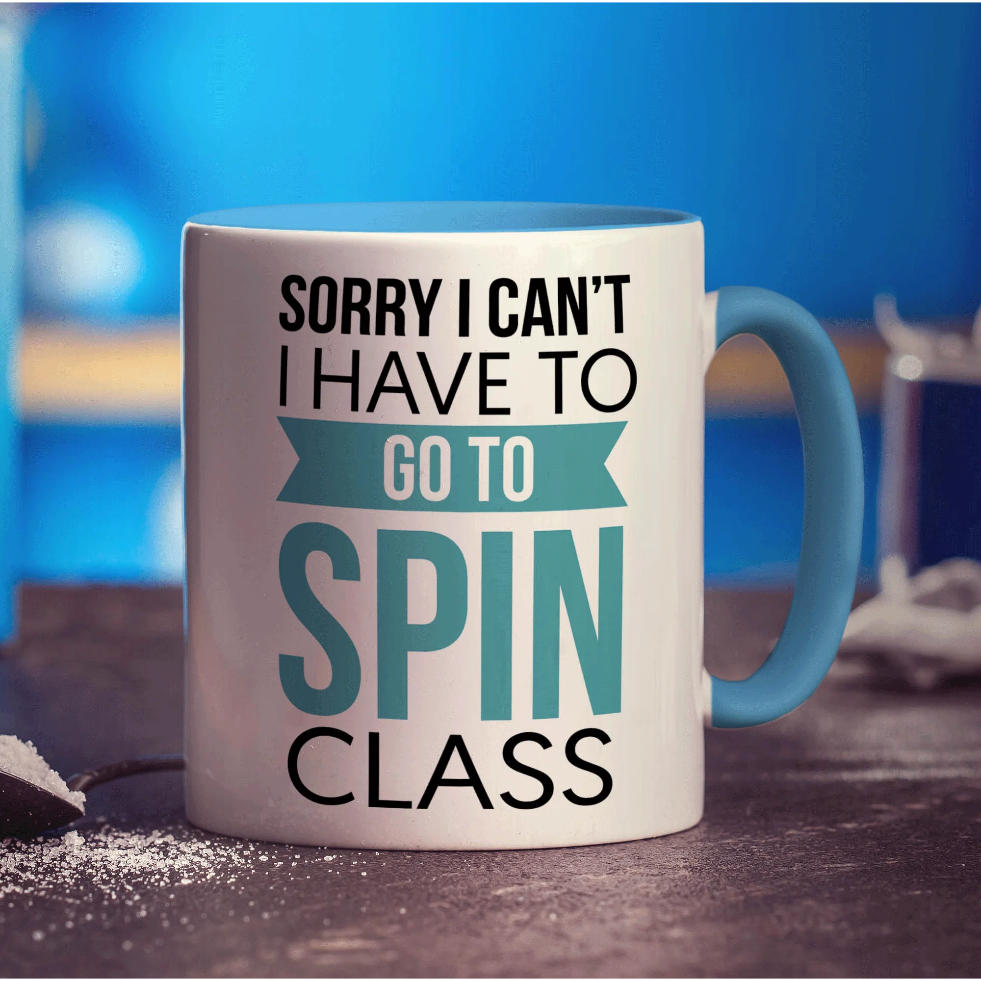 Sorry I Can't I Have to Go to Spin Class Mug - Image 8