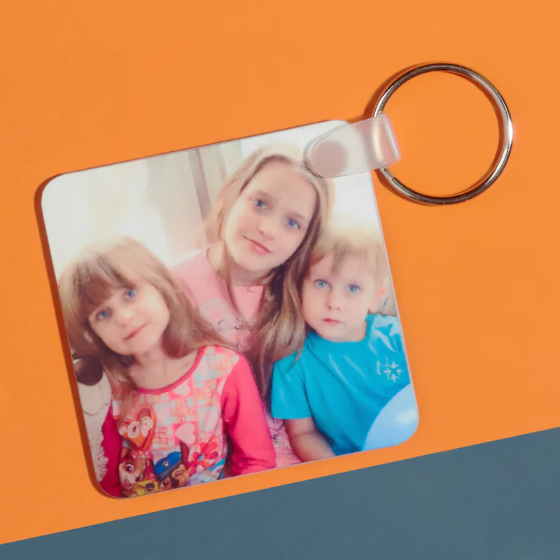 Square Photo Keyring - Image 2
