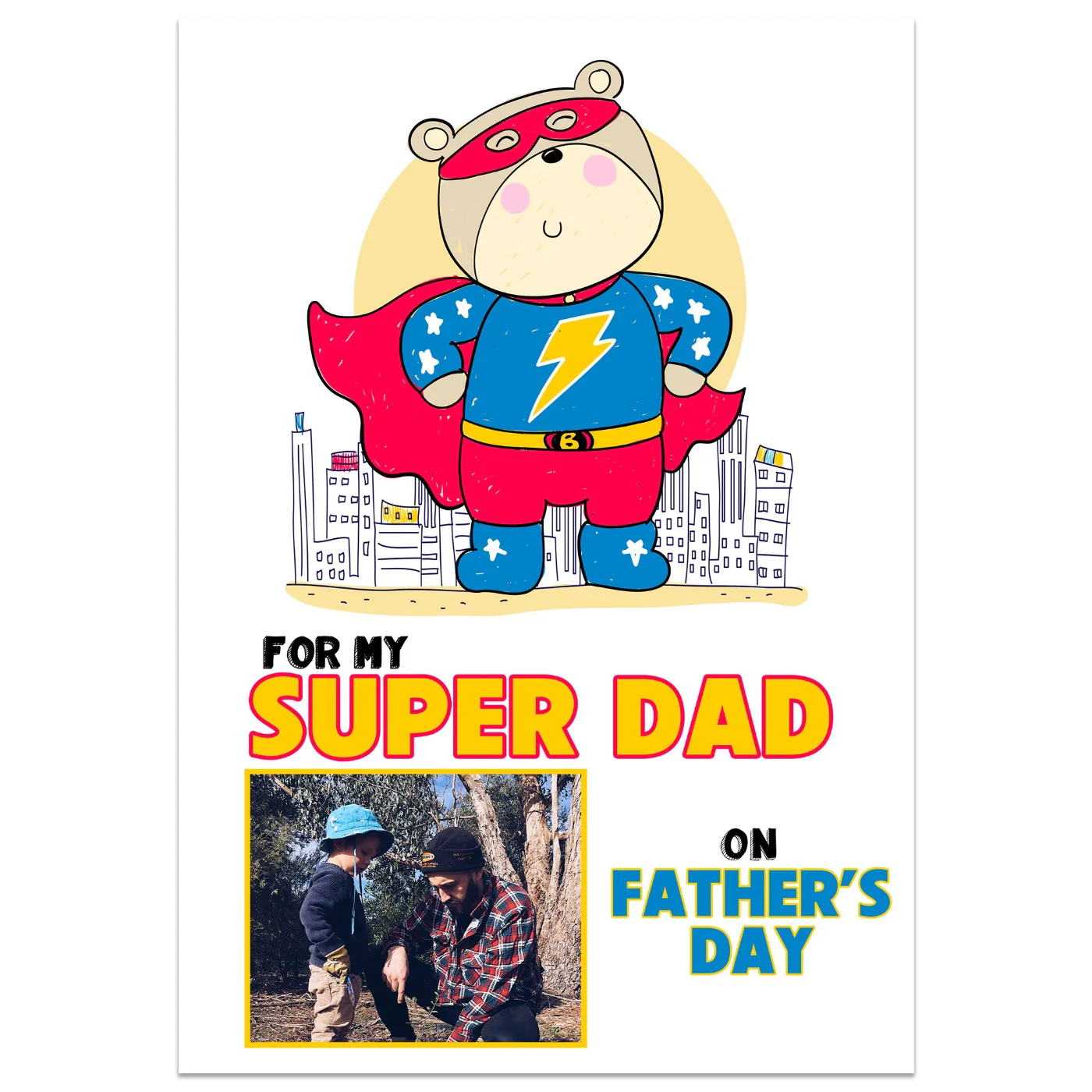 Super Dad Photo Father's Day Card
