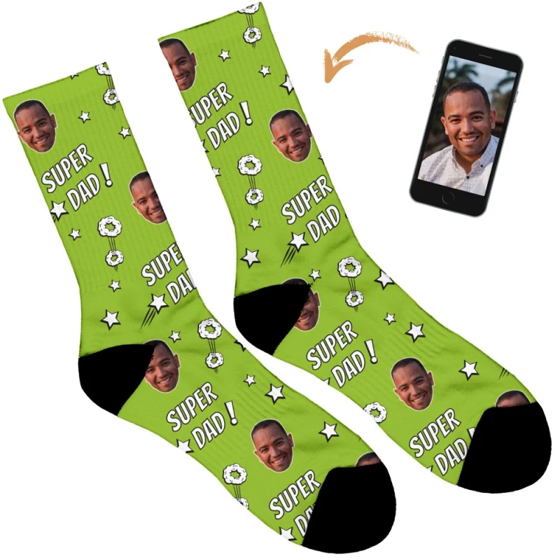 Super Dad Personalised Socks - Image 110