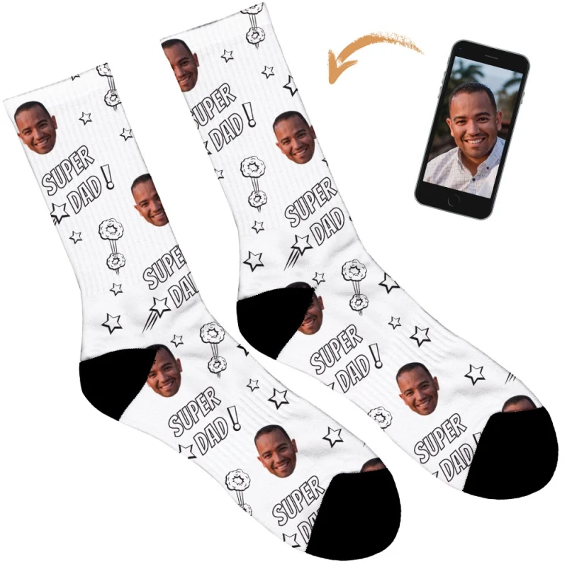Super Dad Personalised Socks - Image 14