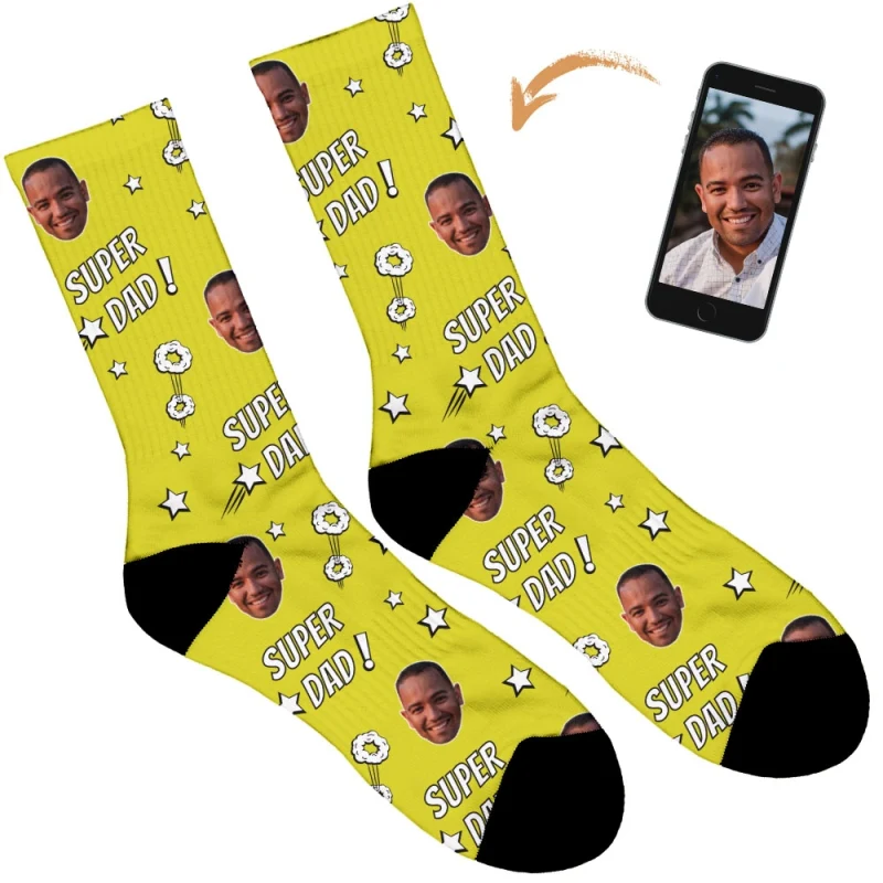 Super Dad Personalised Socks - Image 47