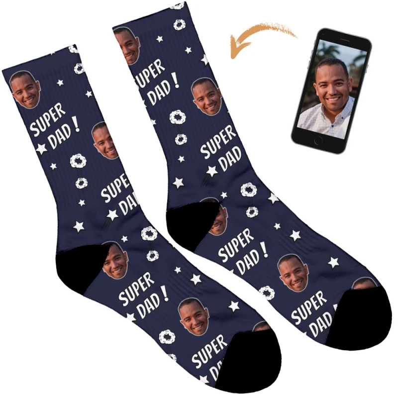 Super Dad Personalised Socks - Image 91