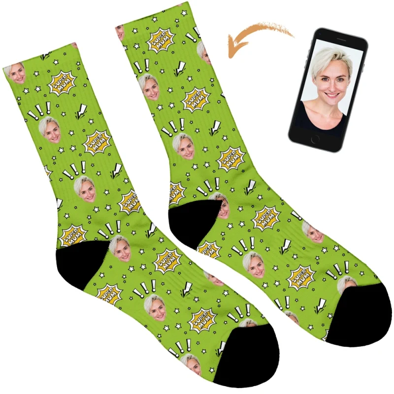 Super Mum Personalised Socks - Image 107